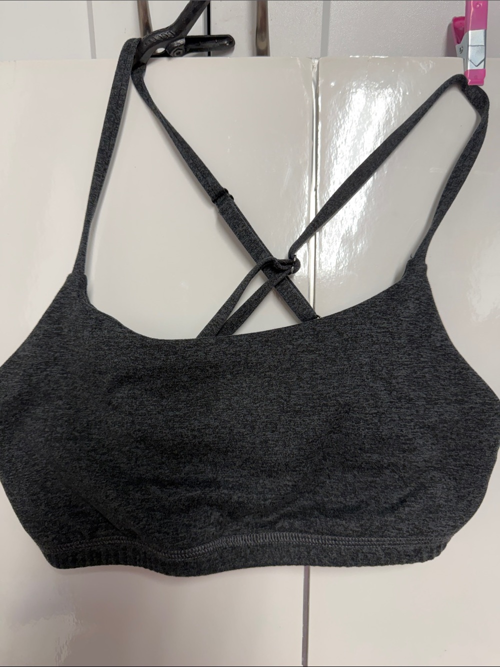 Seamless Strappy Sports Bralette - Charcoal